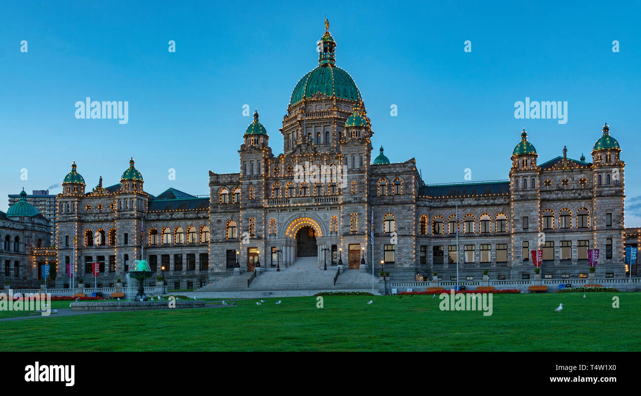 Canada, Victoria, British Columbia Parliament Buildings Banque D'Images