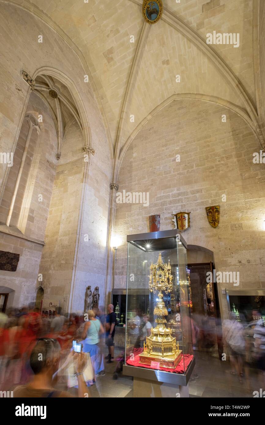 Sacristia dels Vermells, antiguamente capilla de Todos los Santos, cathédrale de Majorque, La Seu, siglo XIII. gótico levantino, Palma, Majorque, îles Baléares, Espagne. Banque D'Images