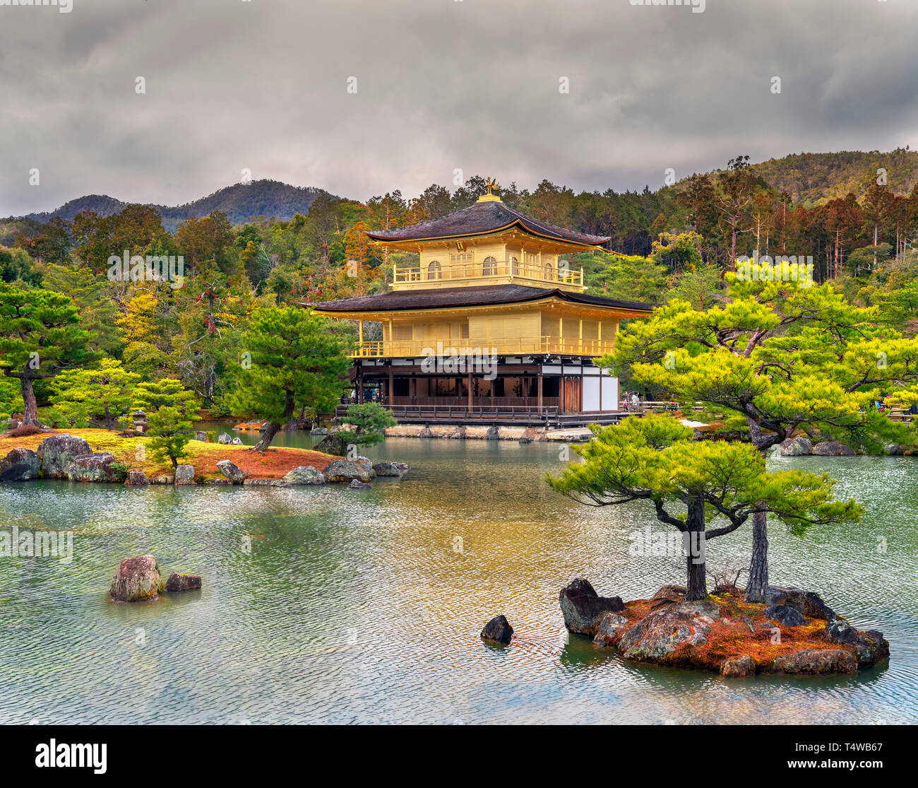Temple de Kyoto. Le Kinkaku-ji (Temple du pavillon d'Or), Kyoto, Japon Banque D'Images