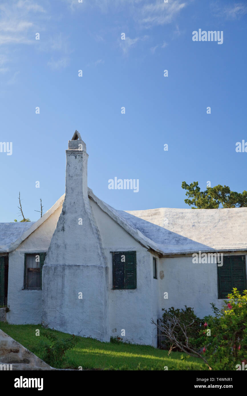 Les Bermudes, Côte Sud, Southampton Parish, maisons coloniales Banque D'Images