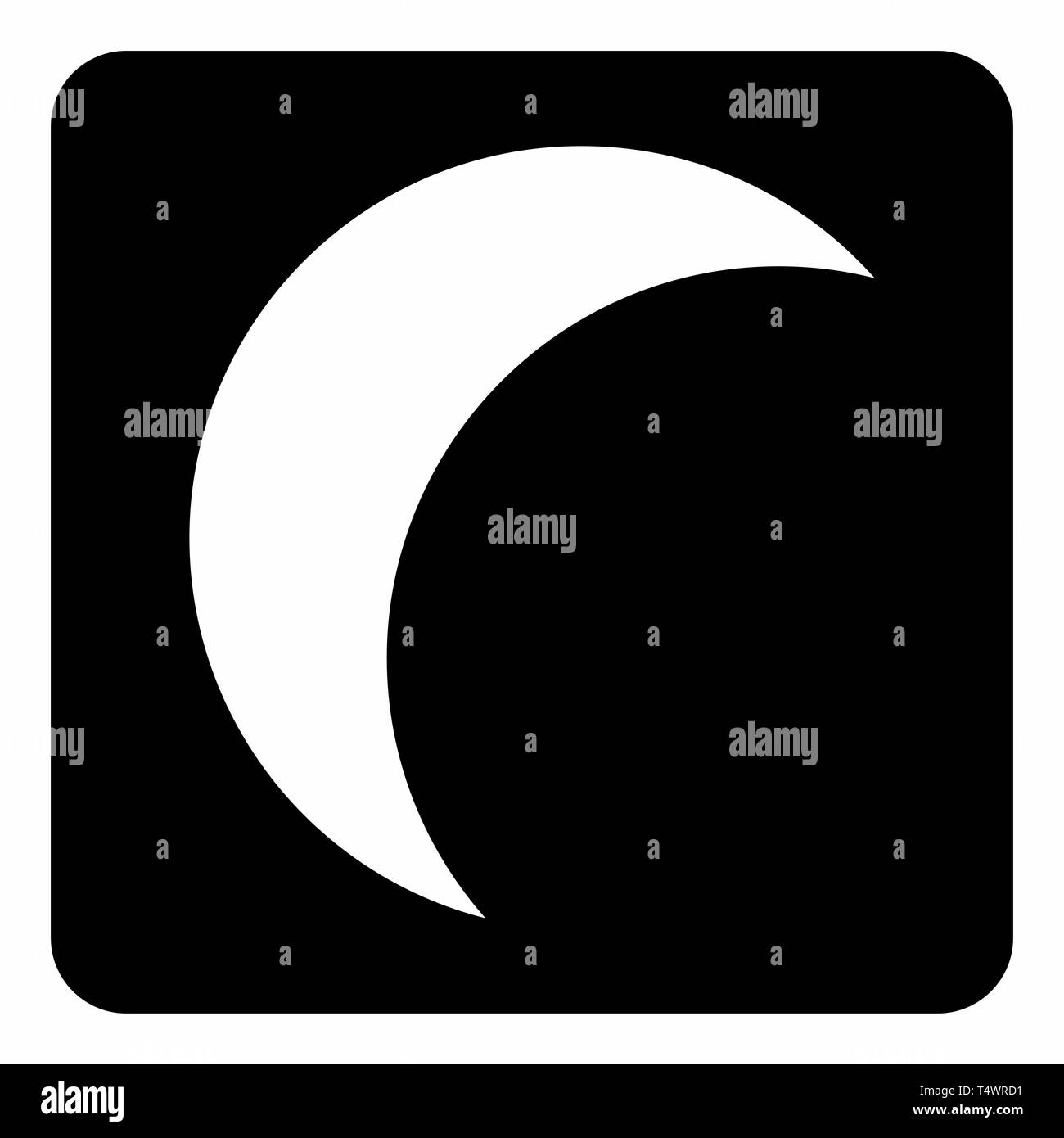 Une icône représentant une lune illustration sur fond sombre Illustration de Vecteur