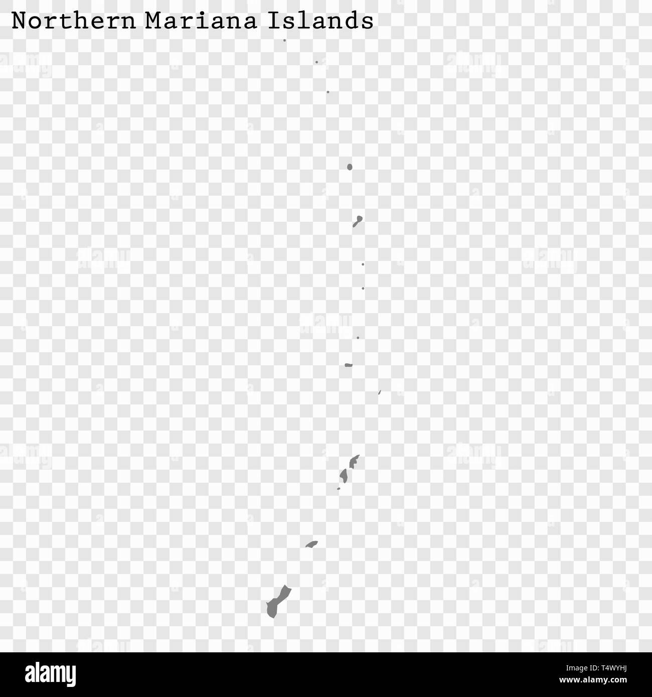 Carte de haute qualité de Îles Mariannes du Nord est un état des États-Unis dont les frontières des comtés Illustration de Vecteur