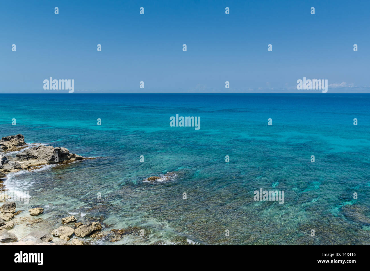 Des falaises rocheuses à Isla Mujeres, Cancun Banque D'Images