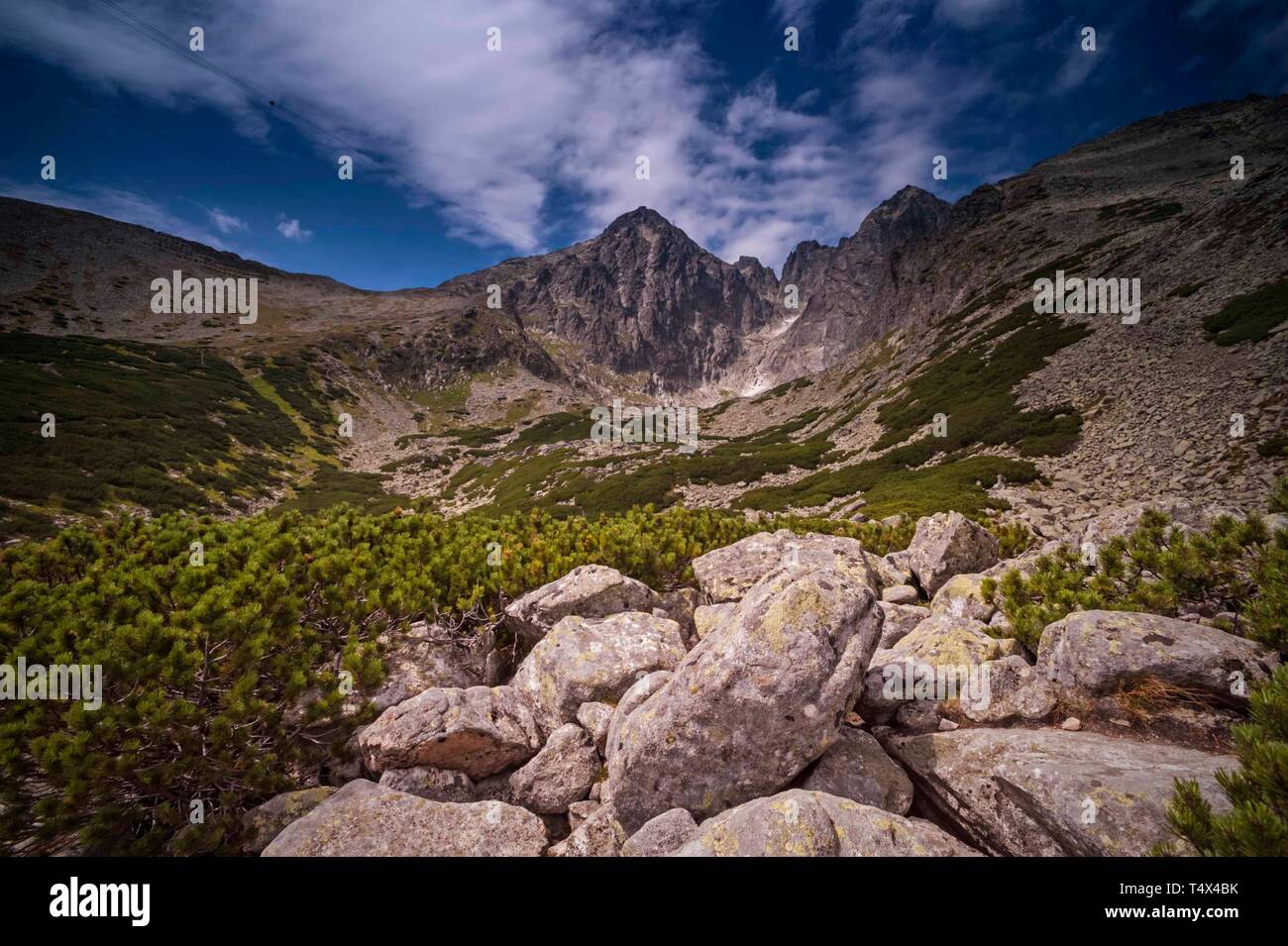 Skalnaté pleso (Rocky Lake) dans les Hautes Tatras (Vysoké Tatry) Banque D'Images