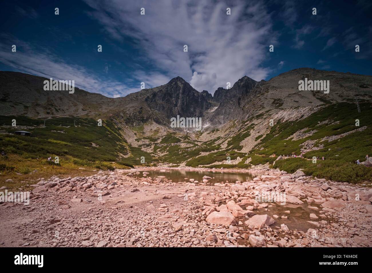 Skalnaté pleso (Rocky Lake) dans les Hautes Tatras (Vysoké Tatry) Banque D'Images