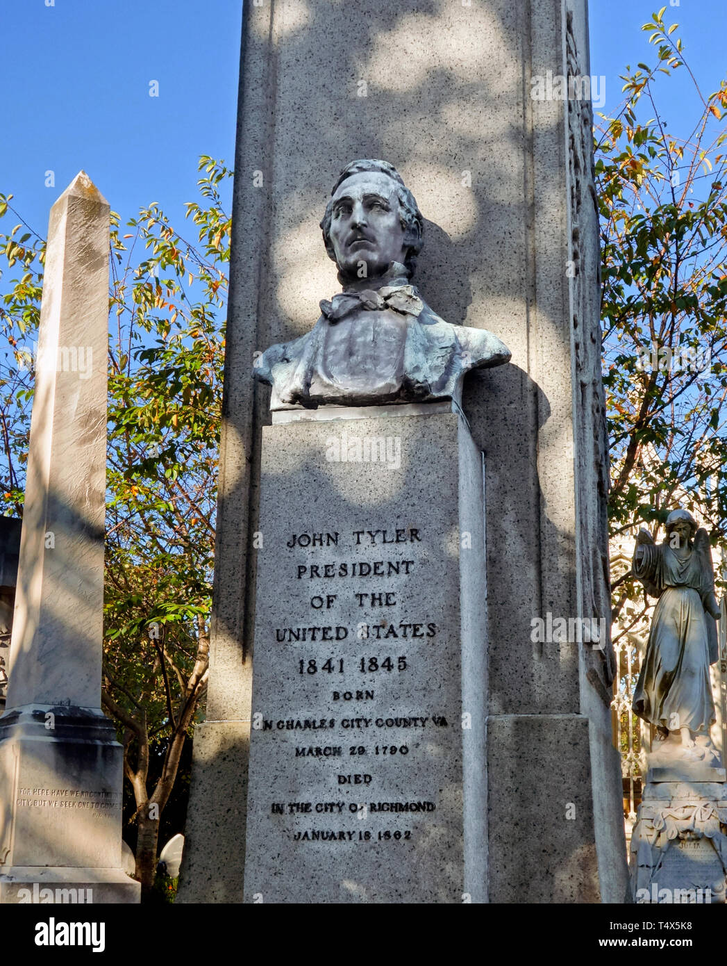 Le président John Tyler memorial cemetery à Hollywood, Richmond, Virginia, US,2017. Banque D'Images