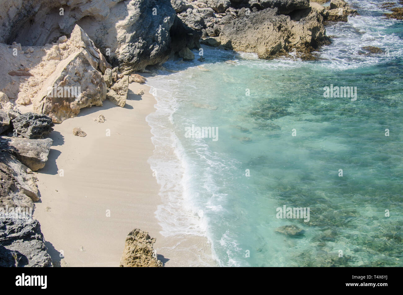 Rive exotiques à Punta Norte, Isla Mujeres Banque D'Images