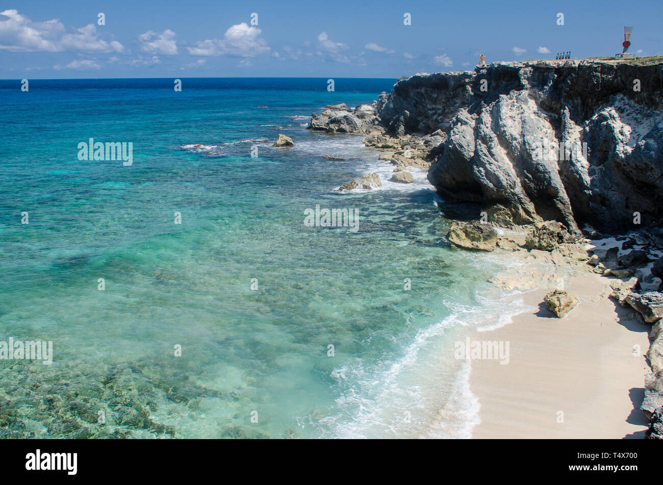 Rive exotiques à Punta Norte, Isla Mujeres Banque D'Images