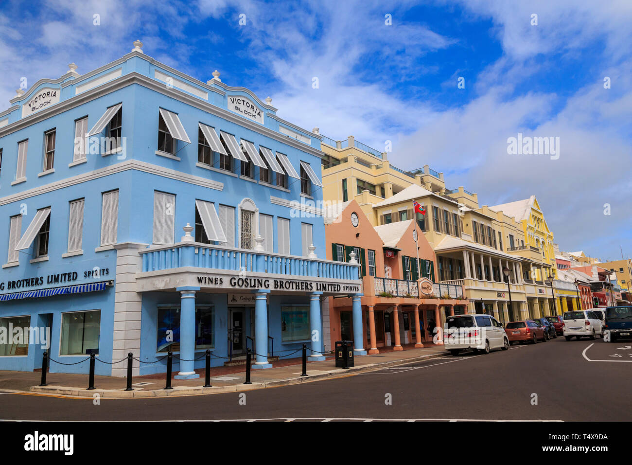 Les Bermudes, Hamilton, l'architecture coloniale britannique Banque D'Images