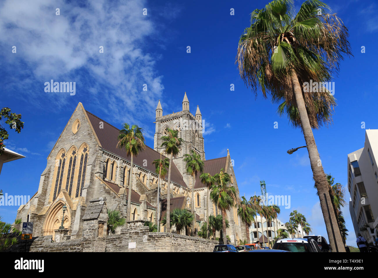 Les Bermudes, Hamilton, l'architecture coloniale britannique, l'église de la Très Sainte Trinité Banque D'Images