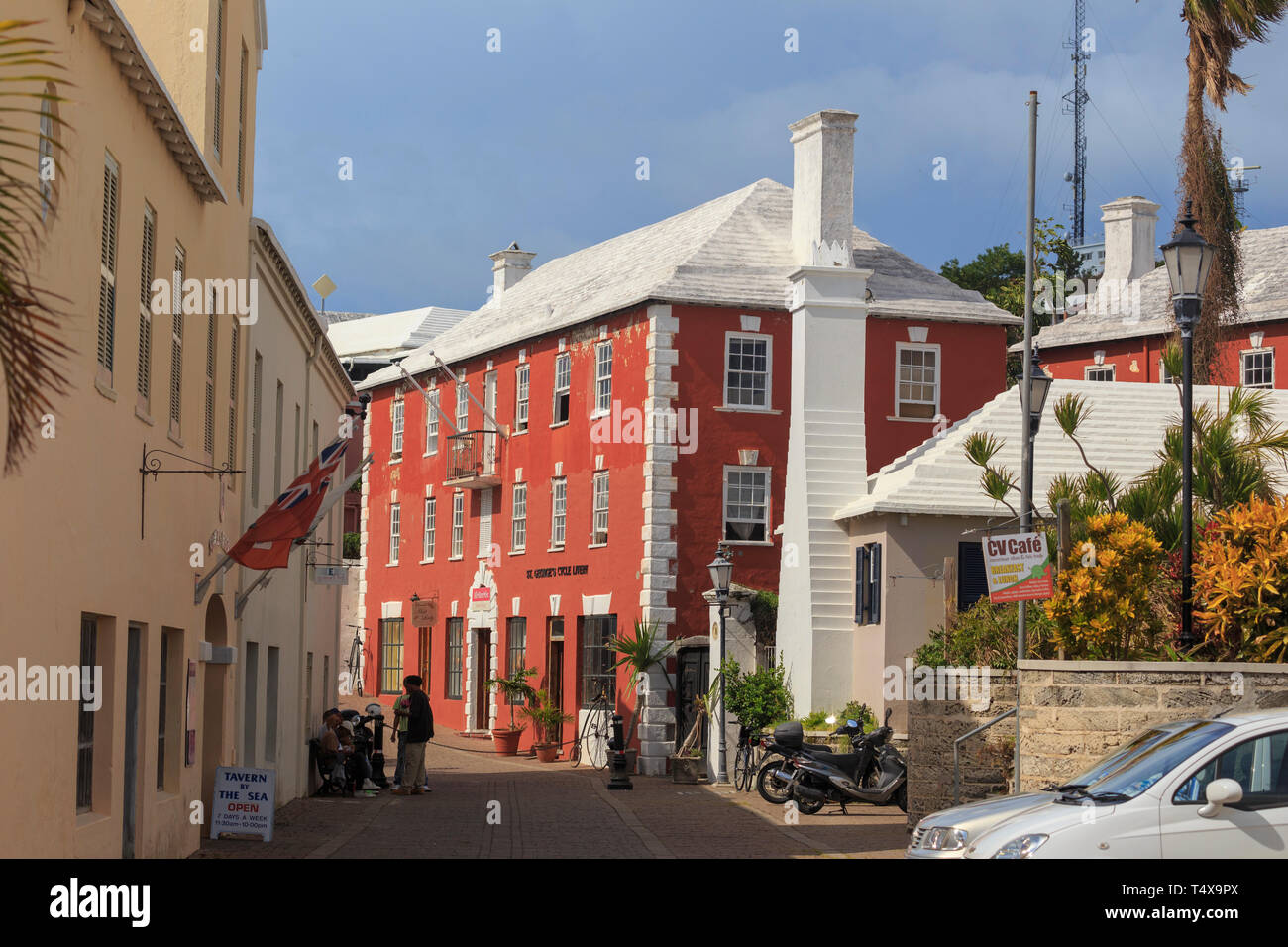 Les Bermudes, la rue George Ville historique Banque D'Images