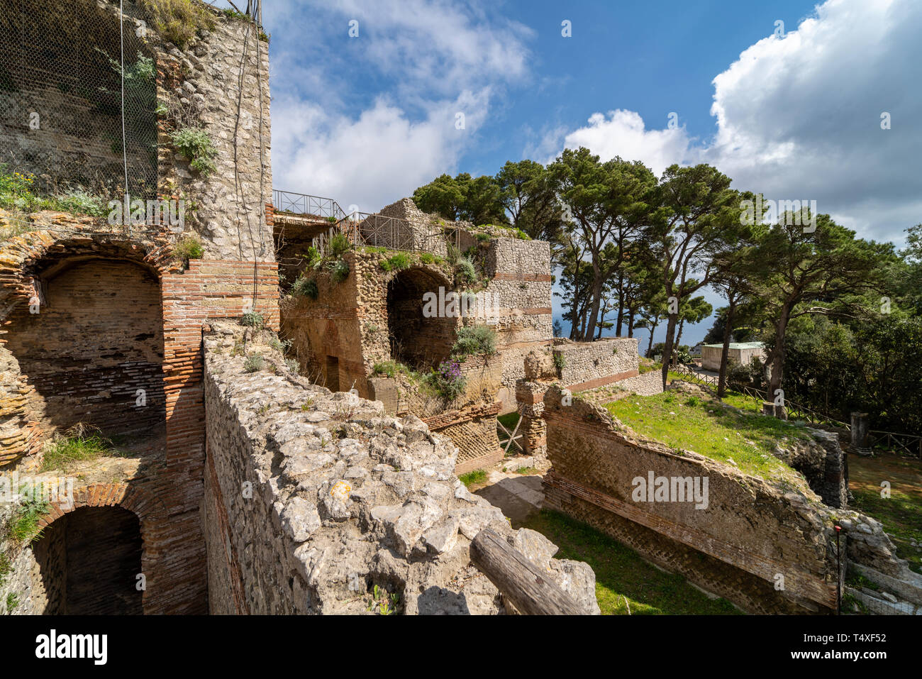 La Villa Jovis, Capri, La Residenza dell'imperatore Tiberio Giulio Cesare Augusto, Roma, scoperta da Amedeo Maiuri Banque D'Images