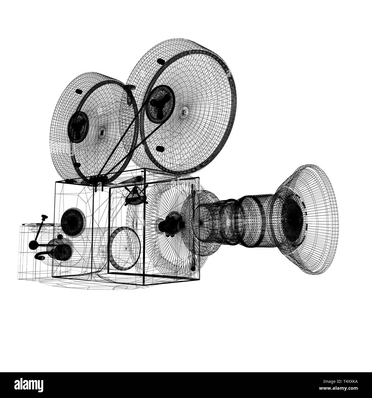Ancien appareil photo. 3D render Banque D'Images