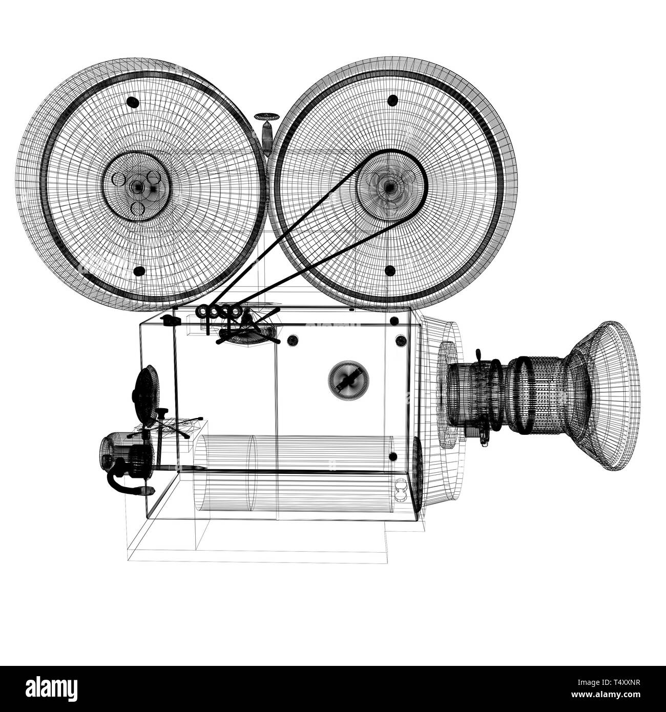 Ancien appareil photo. 3D render Banque D'Images