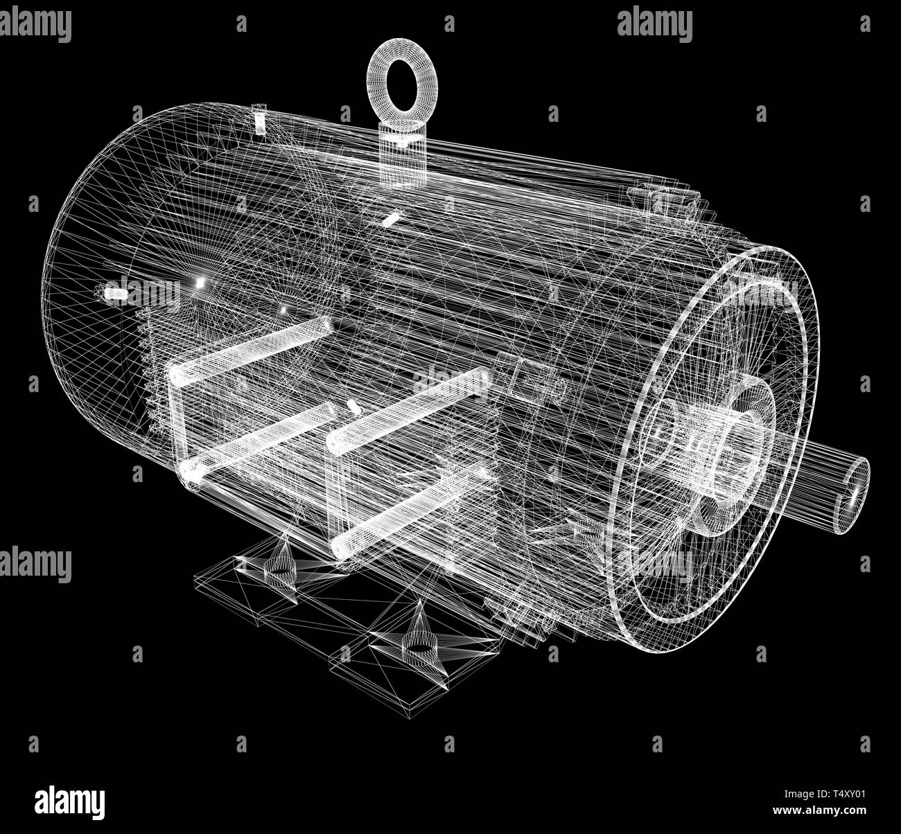 Modèle en 3d d'un moteur électrique Banque D'Images