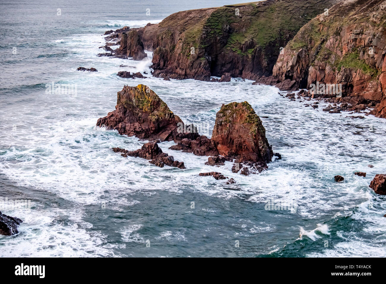 Bloody Foreland, littoral de la région de Donegal Gaeltacht. Façon sauvage de l'Atlantique - l'Irlande. Banque D'Images