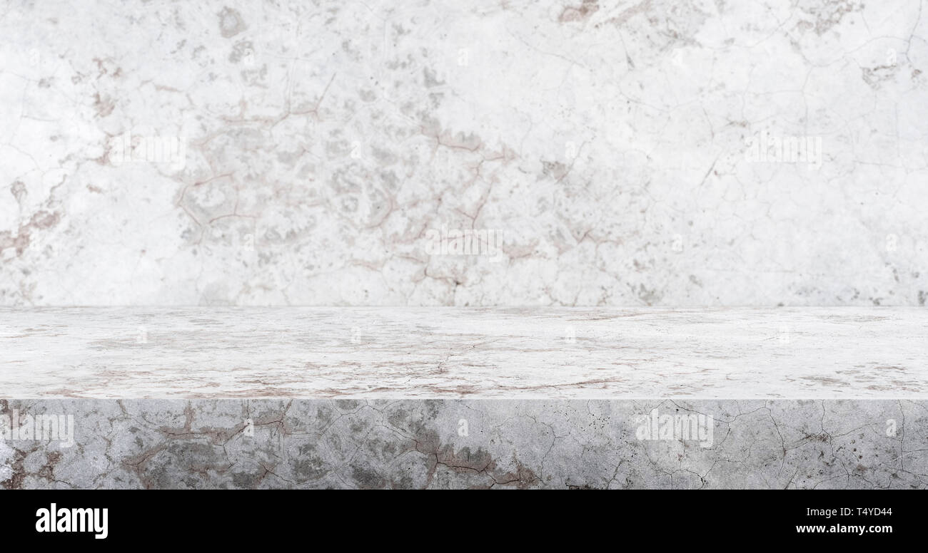 Crack 3D Studio table béton texturé de fond pour l'affichage des produits avec copie espace pour l'affichage de contenu design.bannière pour annoncer le produit w Banque D'Images
