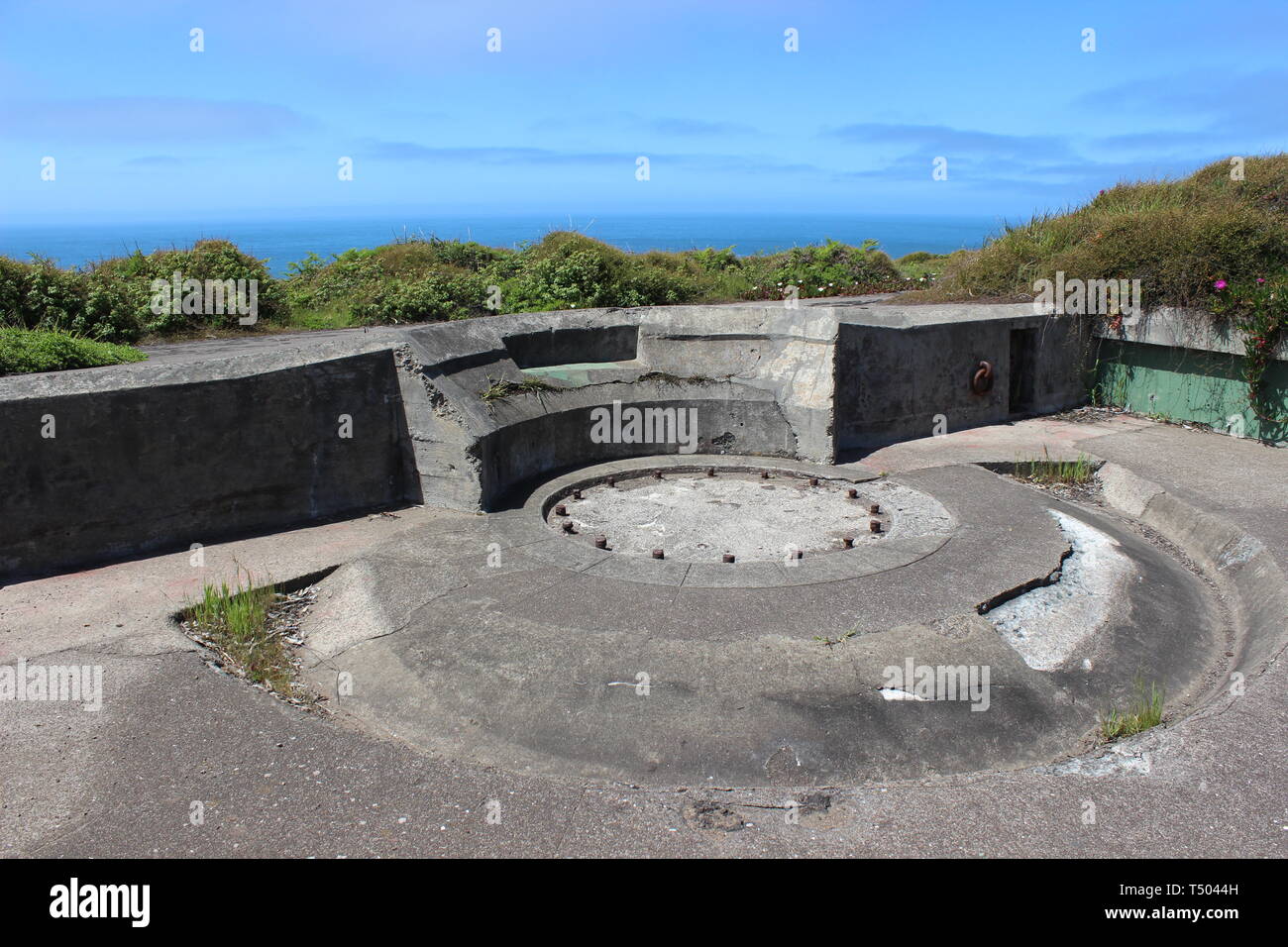 Embrasure, Batterie Guthrie Smith, construit 1904 et 1921, Fort Barry, Marin Headlands, Californie Banque D'Images