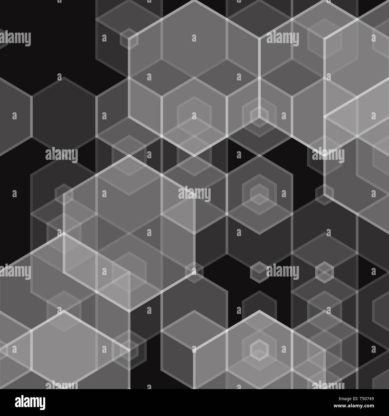 Arrière-plan coloré simple composé d'hexagones Banque D'Images