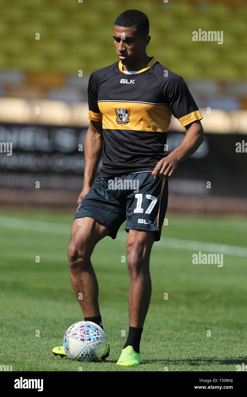 Burslem, Stoke-on-Trent, Royaume-Uni. Apr 19, 2019. L'avant port Vale Danny Elliott (17) au cours de l'EFL Sky Bet match de Ligue 2 entre le port Vale et Vale Park à Stevenage, Burslem, Angleterre le 19 avril 2019. Photo par Jurek Biegus. Usage éditorial uniquement, licence requise pour un usage commercial. Aucune utilisation de pari, de jeux ou d'un seul club/ligue/dvd publications. Credit : UK Sports Photos Ltd/Alamy Live News Banque D'Images