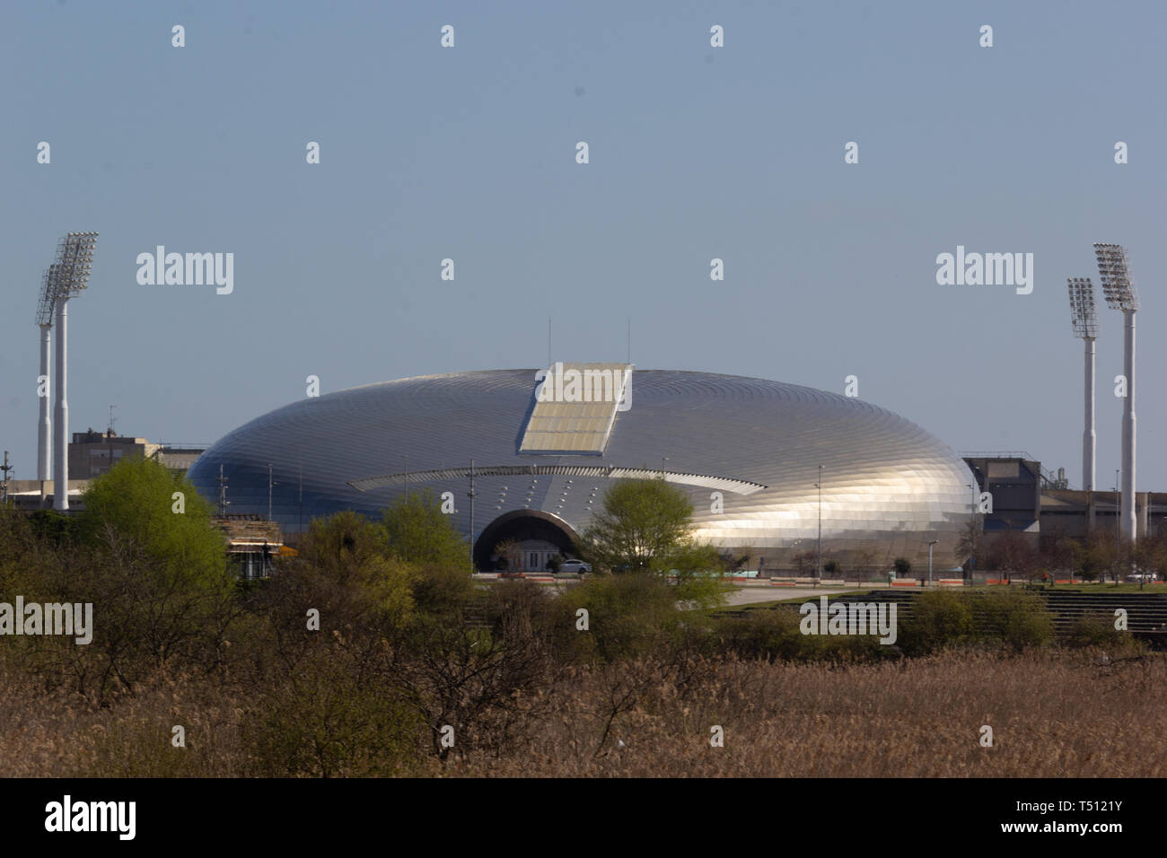 Santander, Espagne - 03 27 2019 - Palacio de Deportes (Sports Arena) sur près de El Sardinero de Santander Banque D'Images