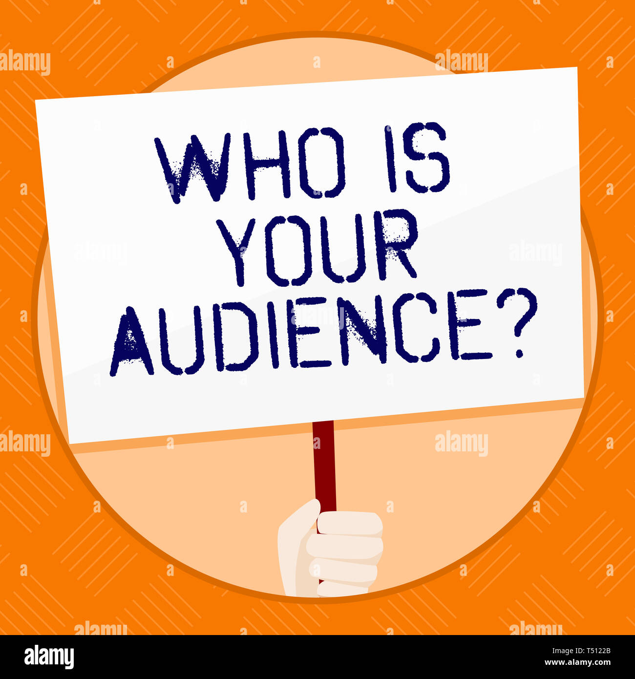 Main conceptuel écrit, indiquant qui est votre public Question