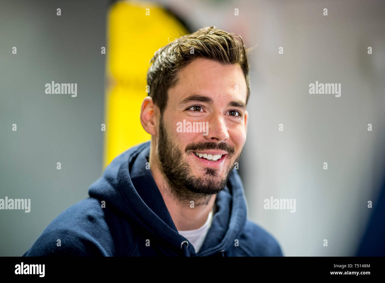 Fußball : 1. Bundesliga, Saison 2018/2019, Interview mit Dortmunds Roman Bürki am 04.03.2019 à Dortmund (Allemagne) Banque D'Images