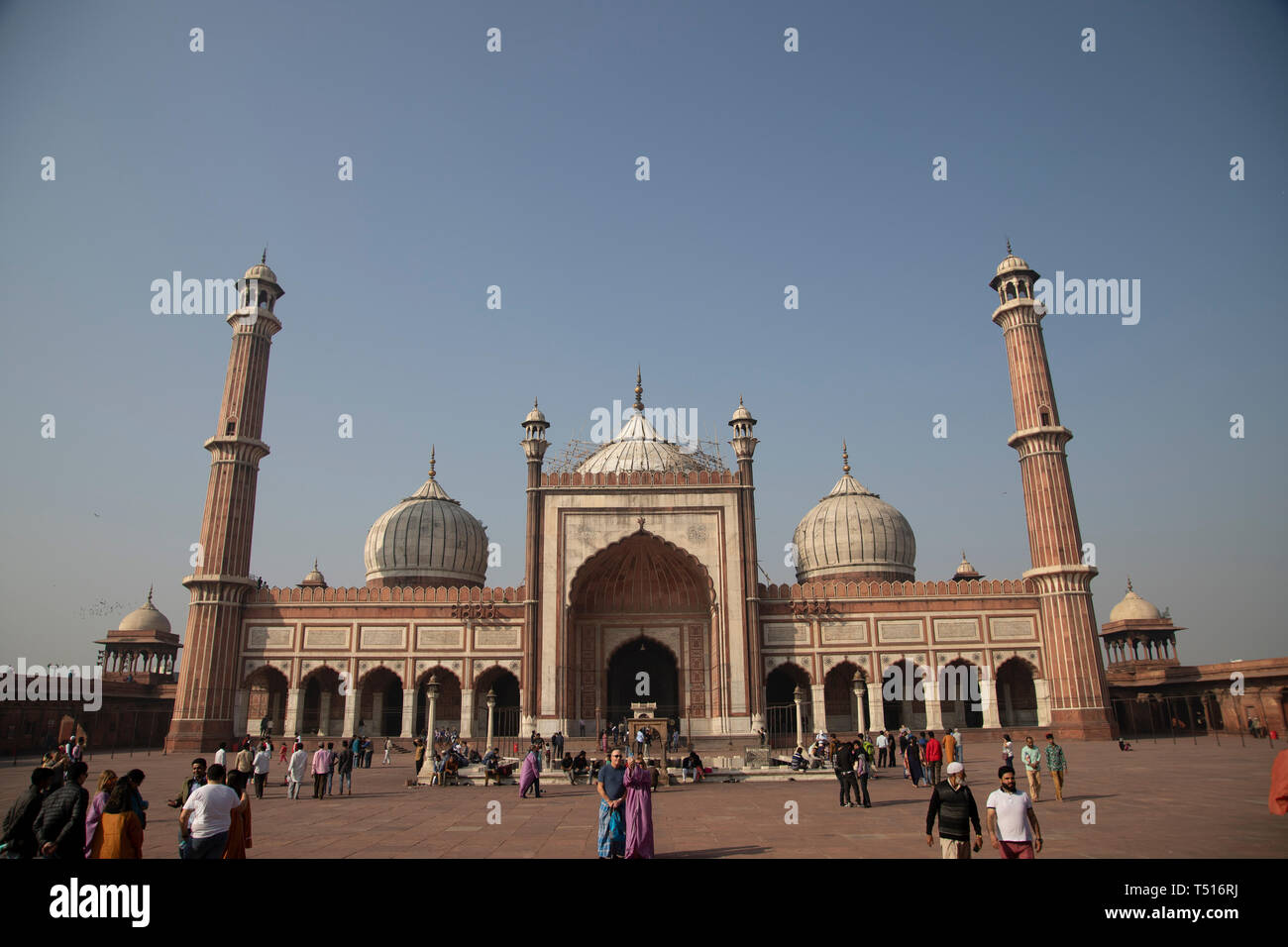 L'Inde, New Delhi, Jama Masjid (mosquée du vendredi) Banque D'Images