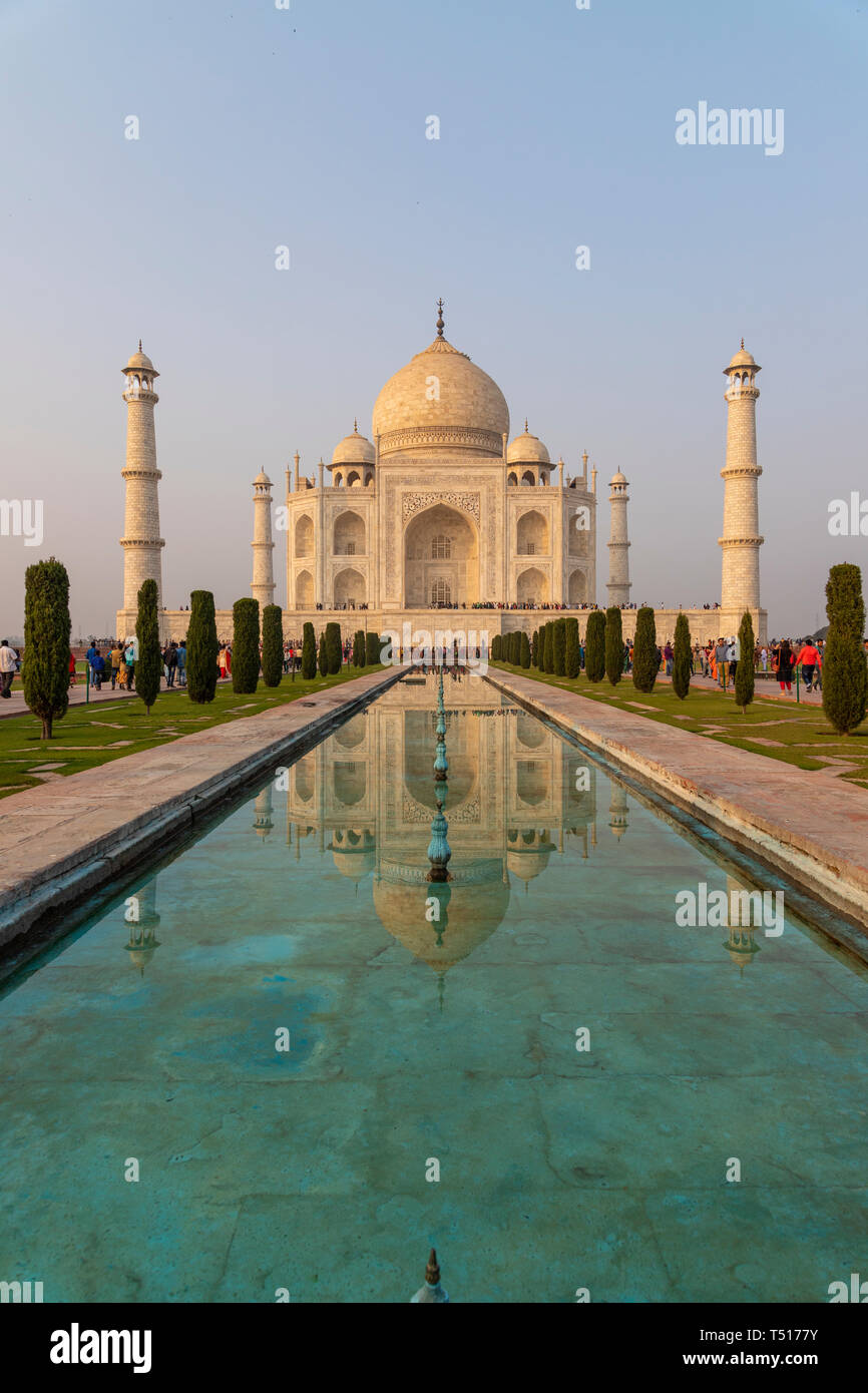 L'Inde, Uttar Pradesh, Agra, Taj Mahal (UNESCO World Heritage Site) Banque D'Images