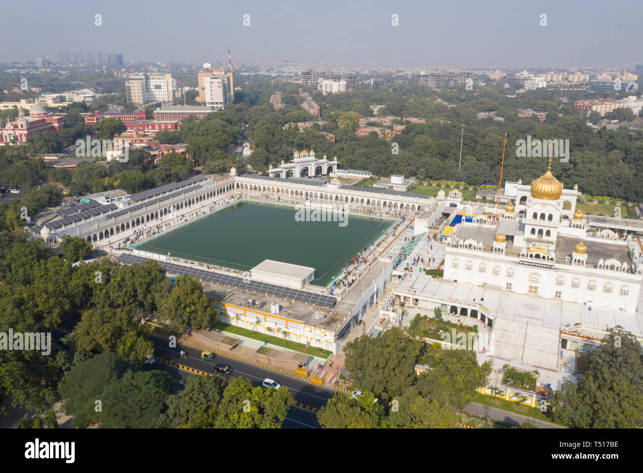 L'Inde, New Delhi, Temple Sikh Banque D'Images