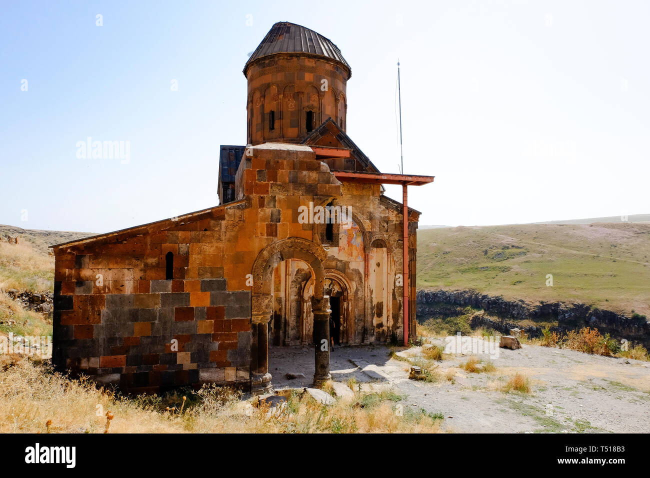 Vieille église dans les ruines d'Ani, Turquie Banque D'Images