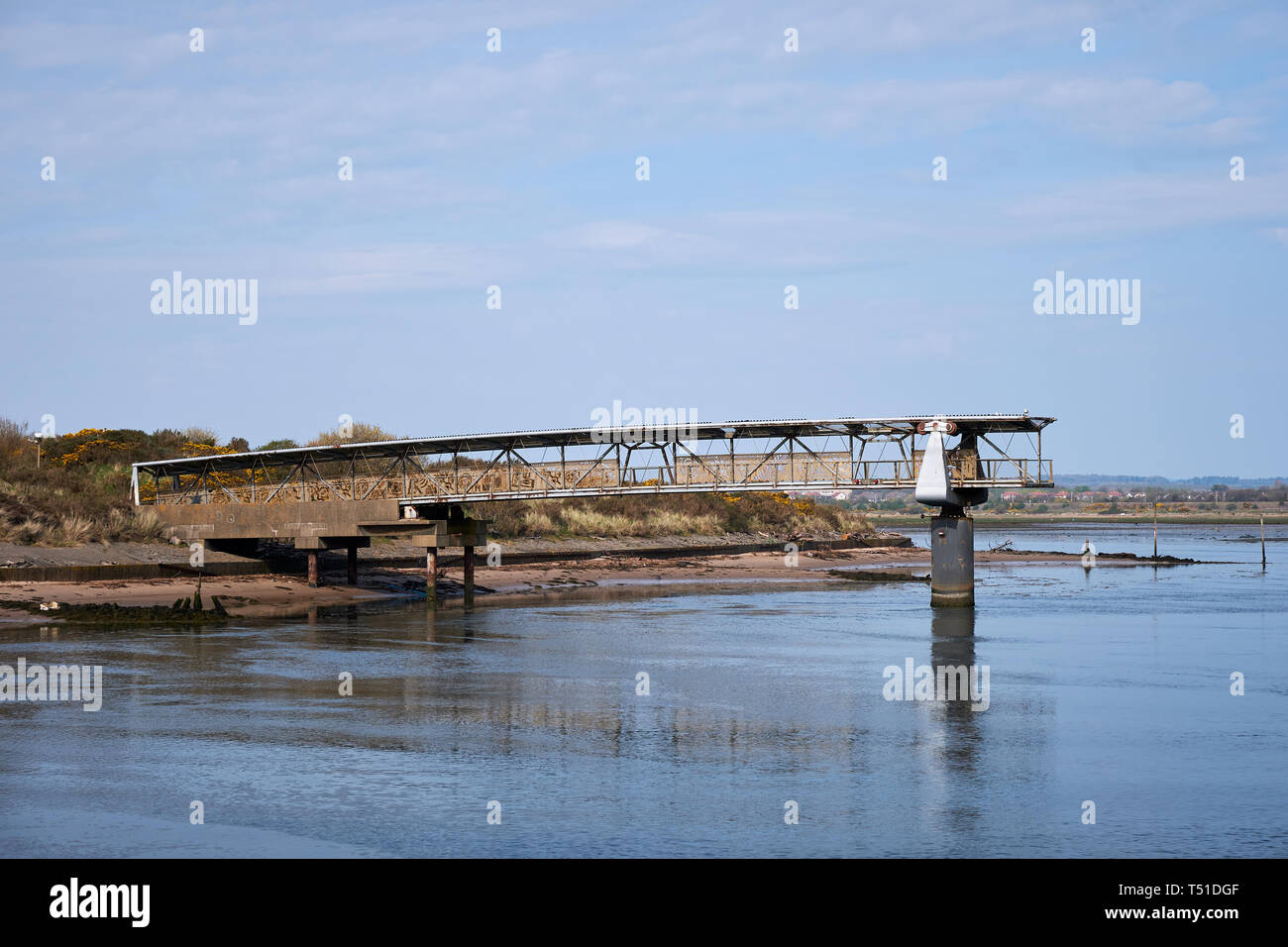 -Plage pont Irvine Ayrshire, Ecosse Gailes Beach-North Banque D'Images