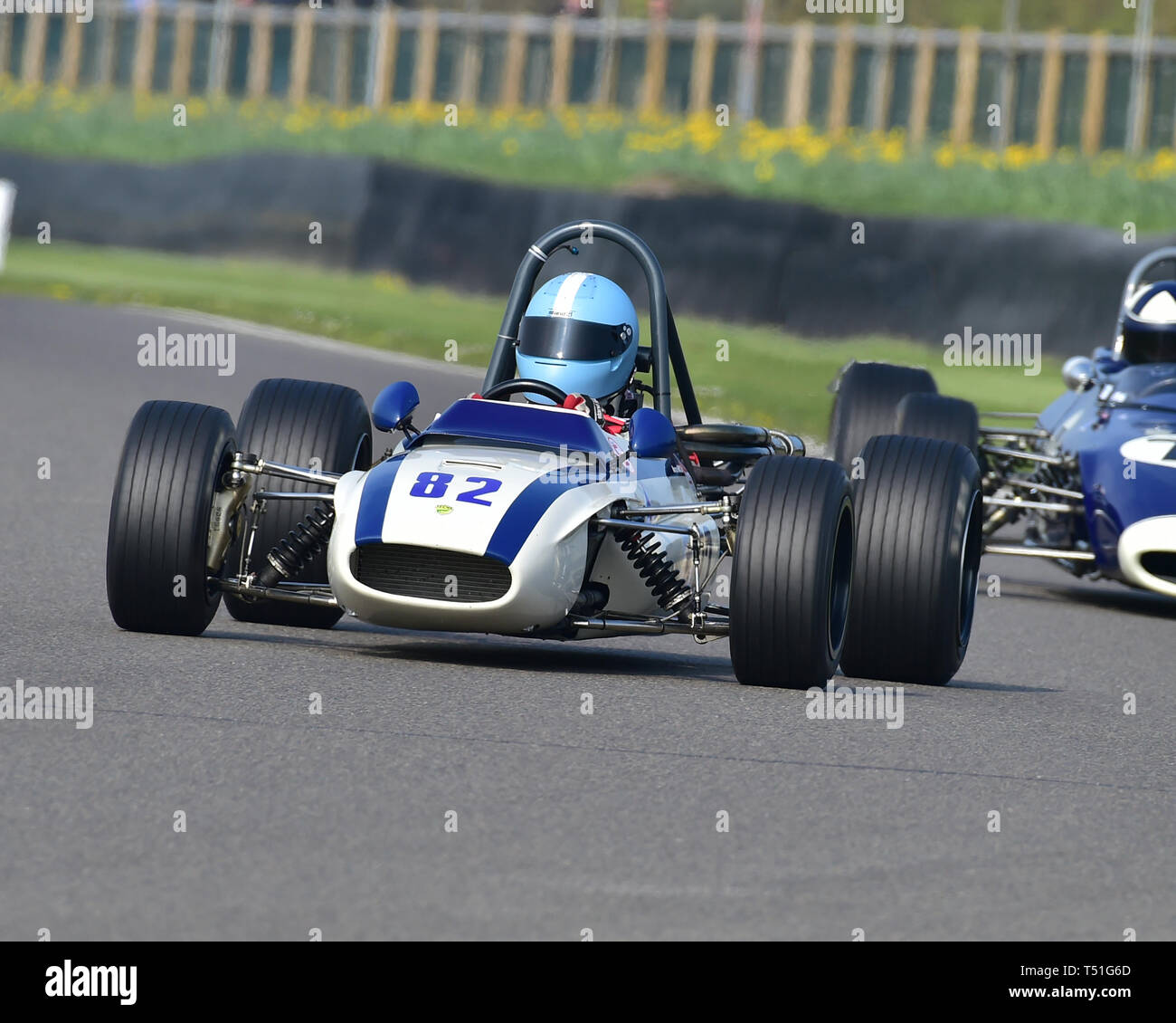 Marcus Mussa, Tecno-Ford, Derek Bell Cup, 1 Litre la Formule 3 voitures, 1964 à 1970, 77e réunion des membres, Goodwood, West Sussex, Angleterre, avril 2019, Auto Banque D'Images