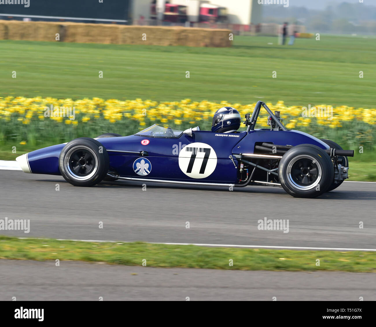 François Derossi, Chevron B17 Ford, Derek Bell Cup, 1 Litre la Formule 3 voitures, 1964 à 1970, 77e réunion des membres, Goodwood, West Sussex, Angleterre, avril Banque D'Images