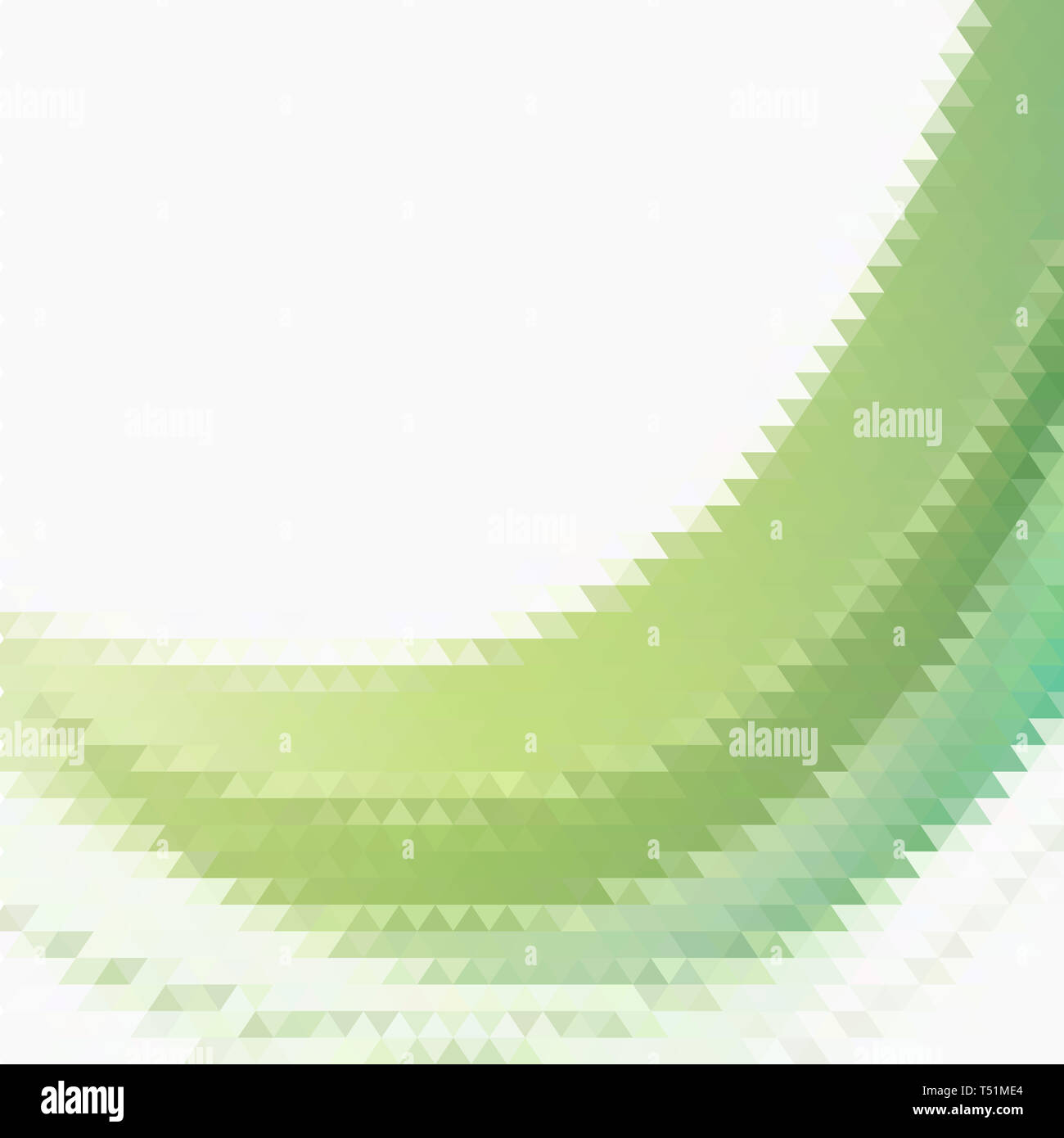 Green Wave géométrique des figures triangulaires, Banque D'Images