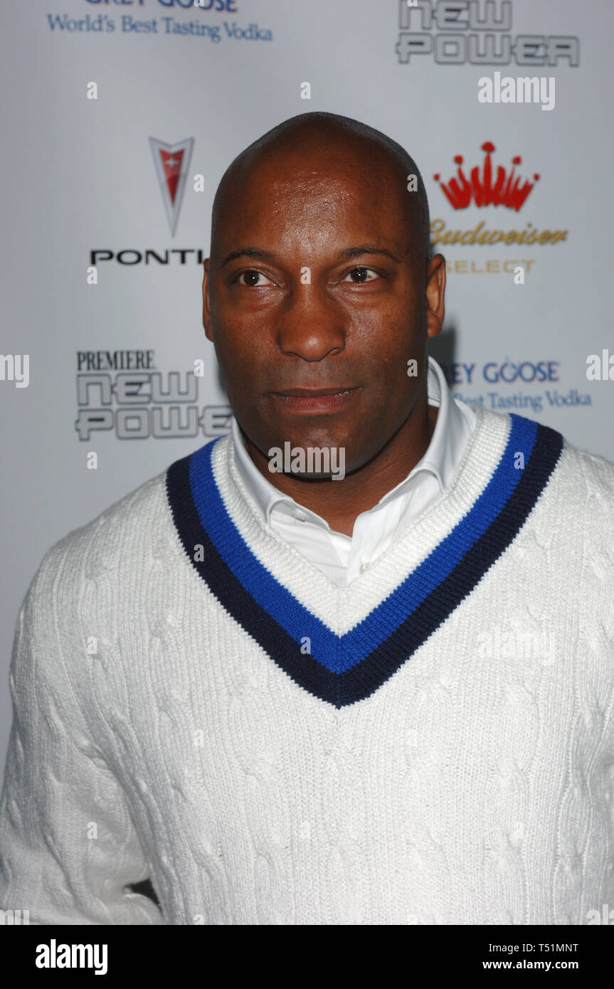 LOS ANGELES, CA. 15 juin 2005 : Réalisateur John Singleton à partie pour Premiere Magazine's la nouvelle alimentation, célébrant la puissance d'Hollywood les joueurs de moins de 35 ans, à l'Hollywood Roosevelt Hotel. © 2005 Paul Smith / Featureflash Banque D'Images