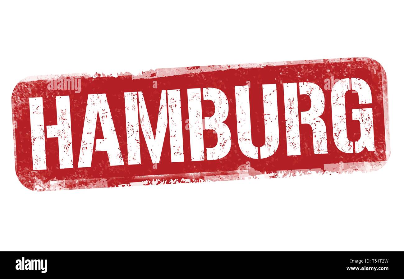 Hambourg signer ou apposer sur fond blanc, vector illustration Illustration de Vecteur