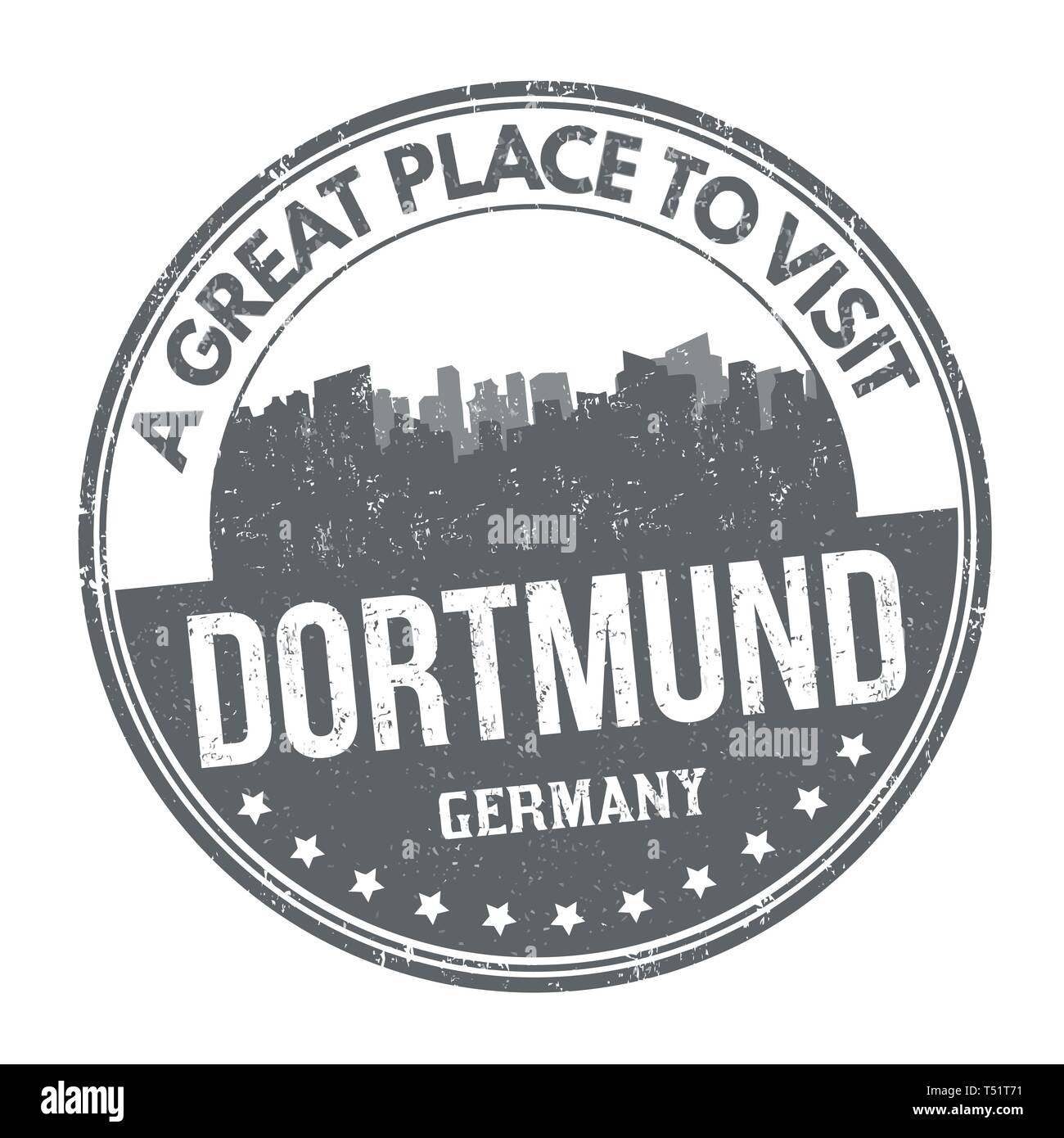 Dortmund signer ou apposer sur fond blanc, vector illustration Illustration de Vecteur