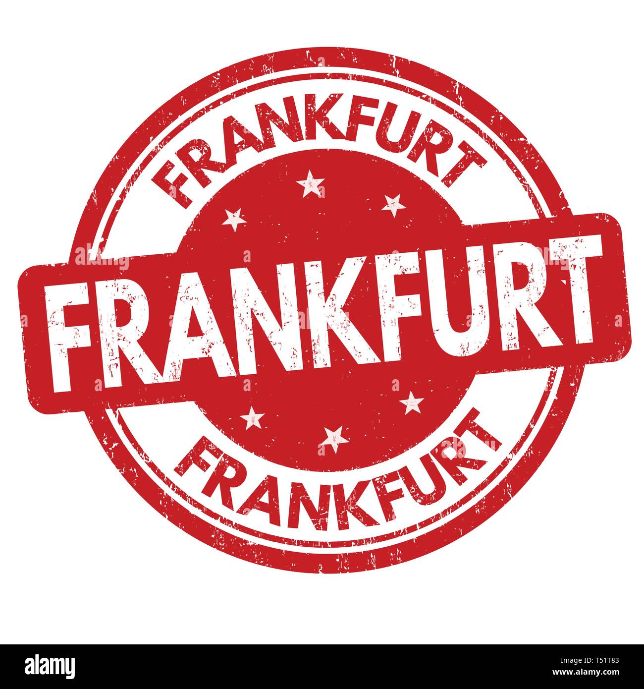 Francfort-sur-le signer ou apposer sur fond blanc, vector illustration Illustration de Vecteur