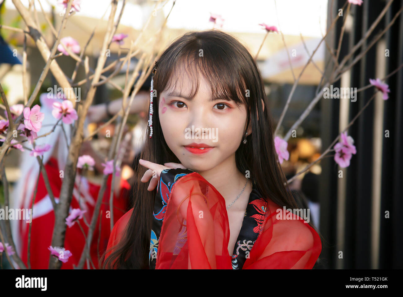 Jeune fille pour photo portrait Banque D'Images