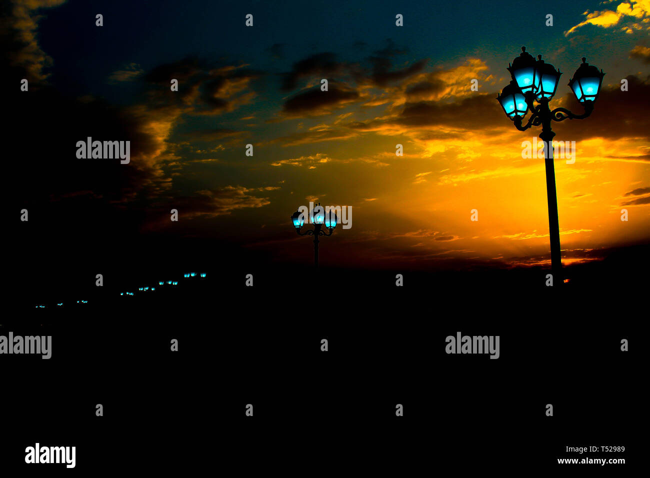 Koweït beauté nature nuit et jour Banque D'Images