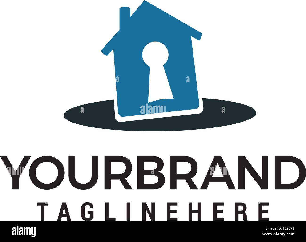 Chambre key logo concept design template vector Illustration de Vecteur