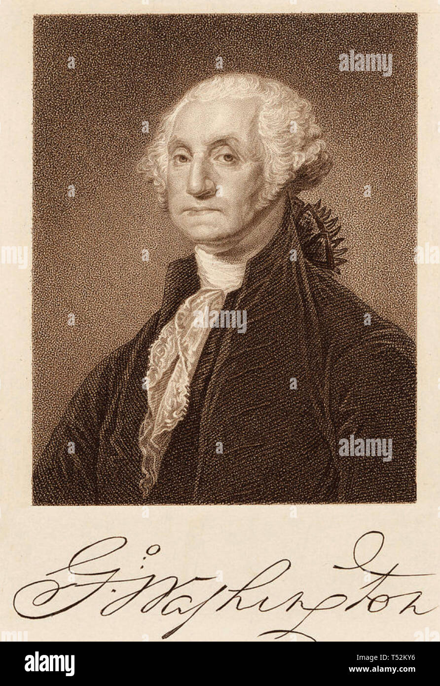 GEORGE WASHINGTON (1732-1799) Premier Président de l'United States Banque D'Images