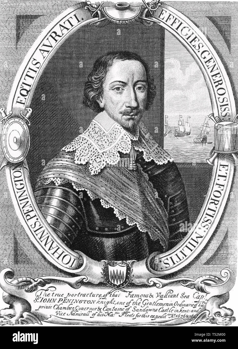 JOHN PENNINGTON (1584 ?-1646) Amiral anglais Banque D'Images