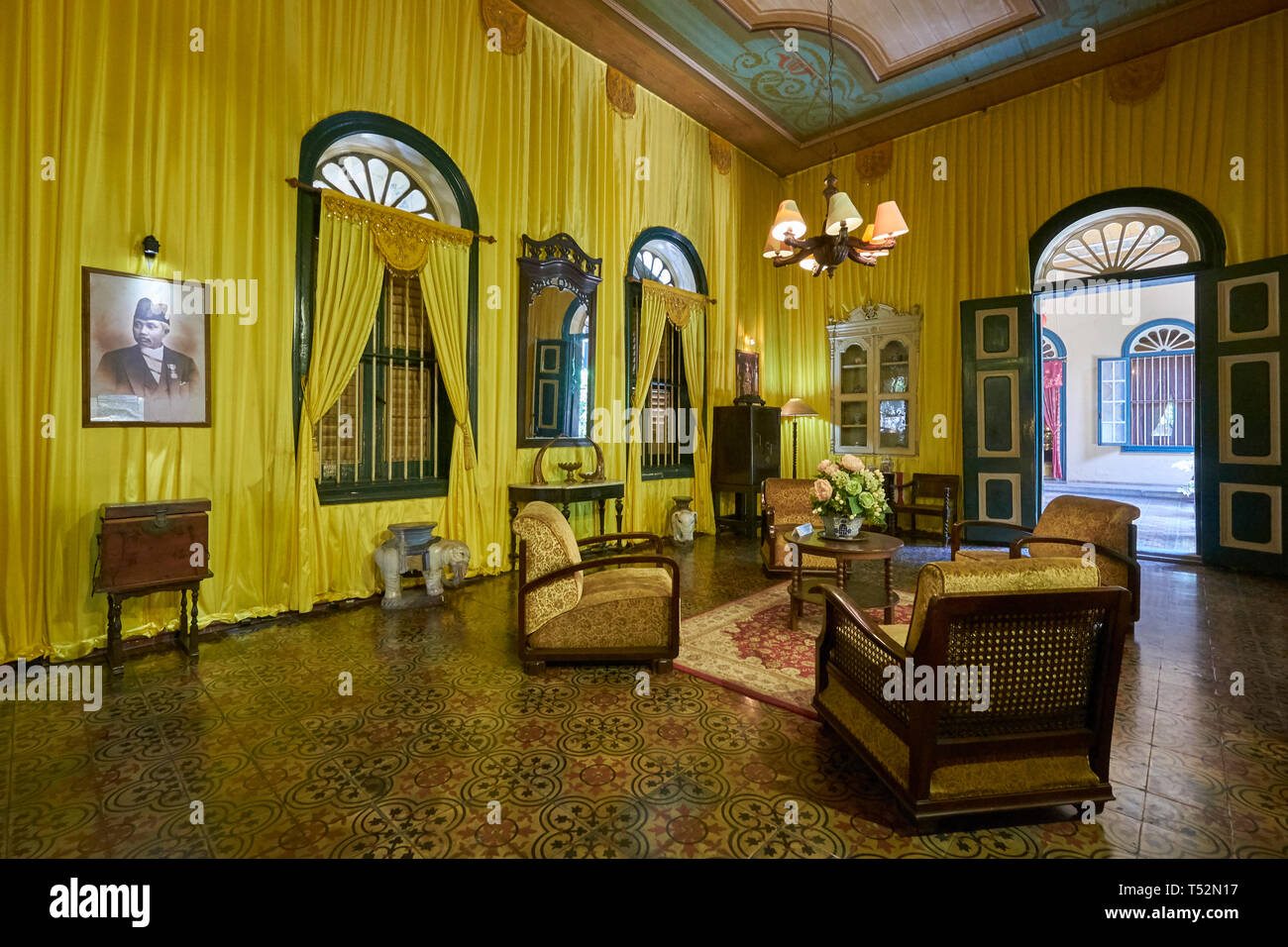 L'encombrement de l'hôtel particulier marchand chinois, Tjong une EPE, à Jakarta, Indonésie. Banque D'Images