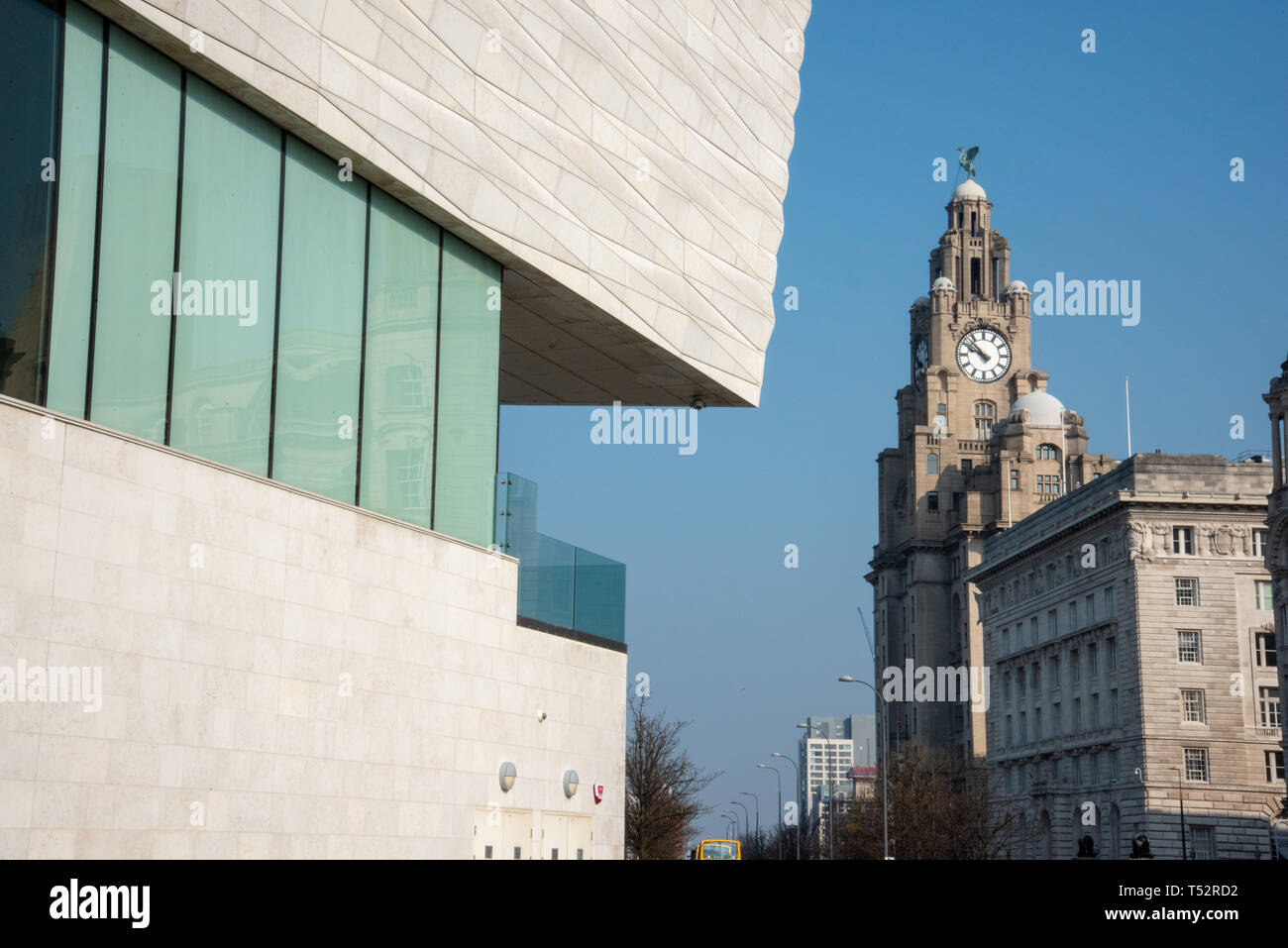 Bâtiment d'architecture moderne à Liverpool Banque D'Images