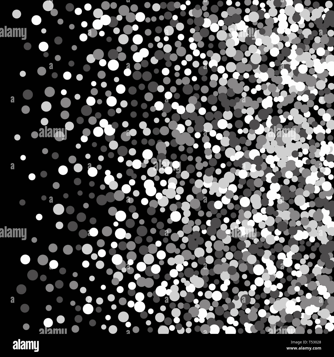 Abstract sparkling silver glitter, noël métal confetti tomber. lumière brillant Flying glitter sparkle, particules points frontière vecteur bac Banque D'Images