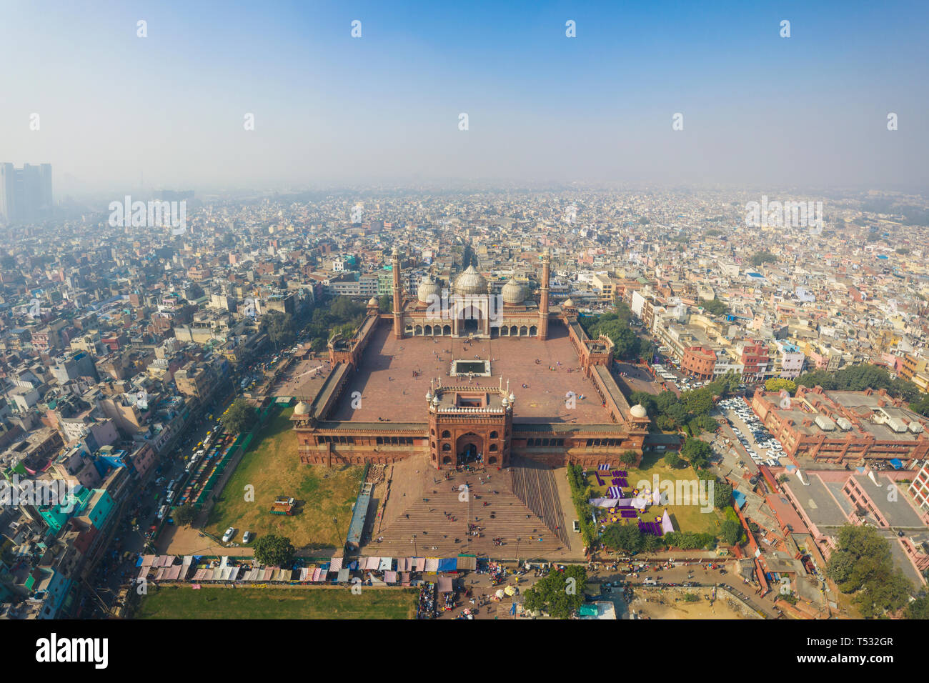 L'Inde, New Delhi, Jama Masjid (mosquée du vendredi) Banque D'Images
