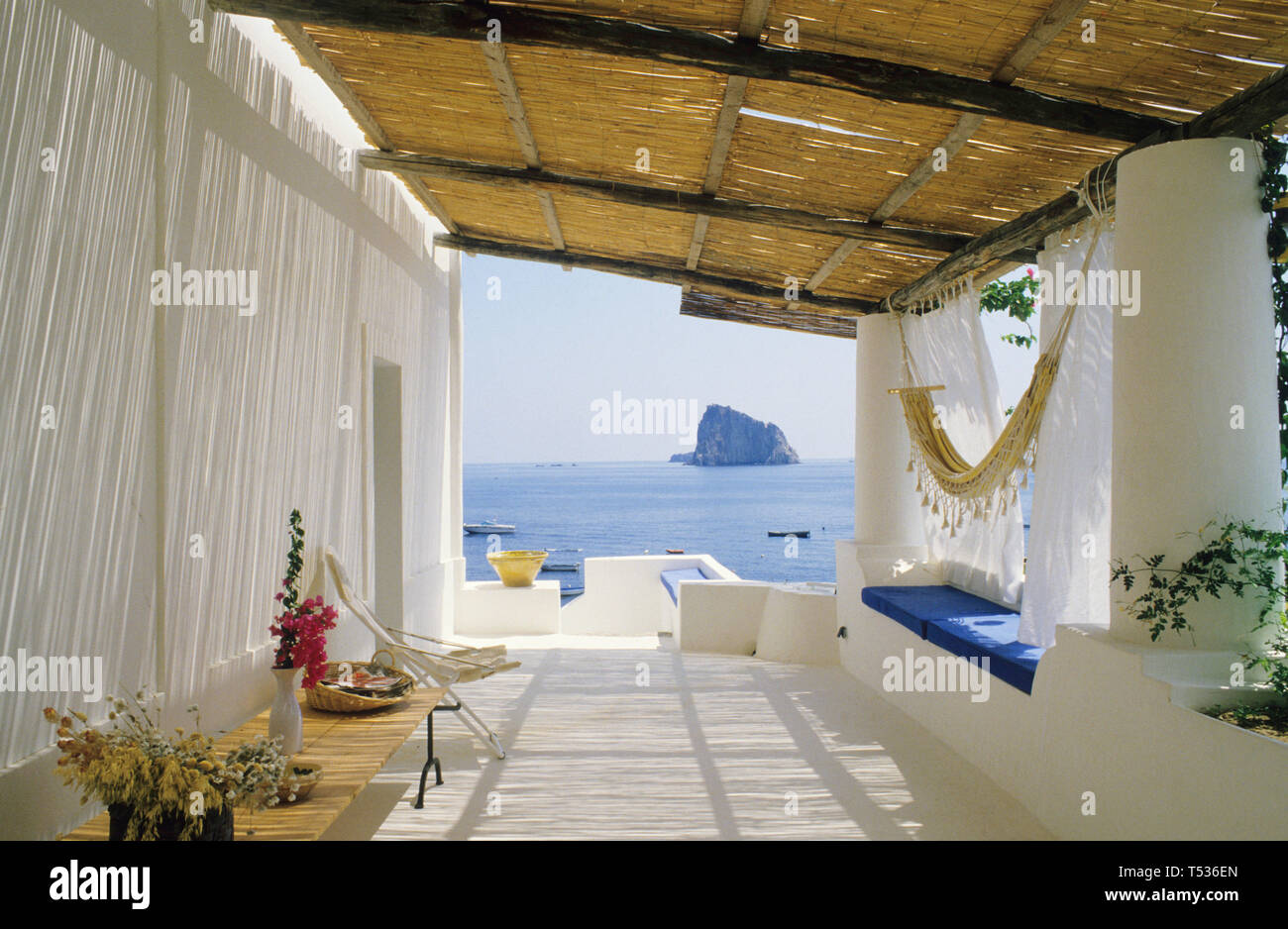 L''île de Panarea, îles Eoliennes, mer Tirreno, province de Messine, Sicile (Sicile), Italie Banque D'Images