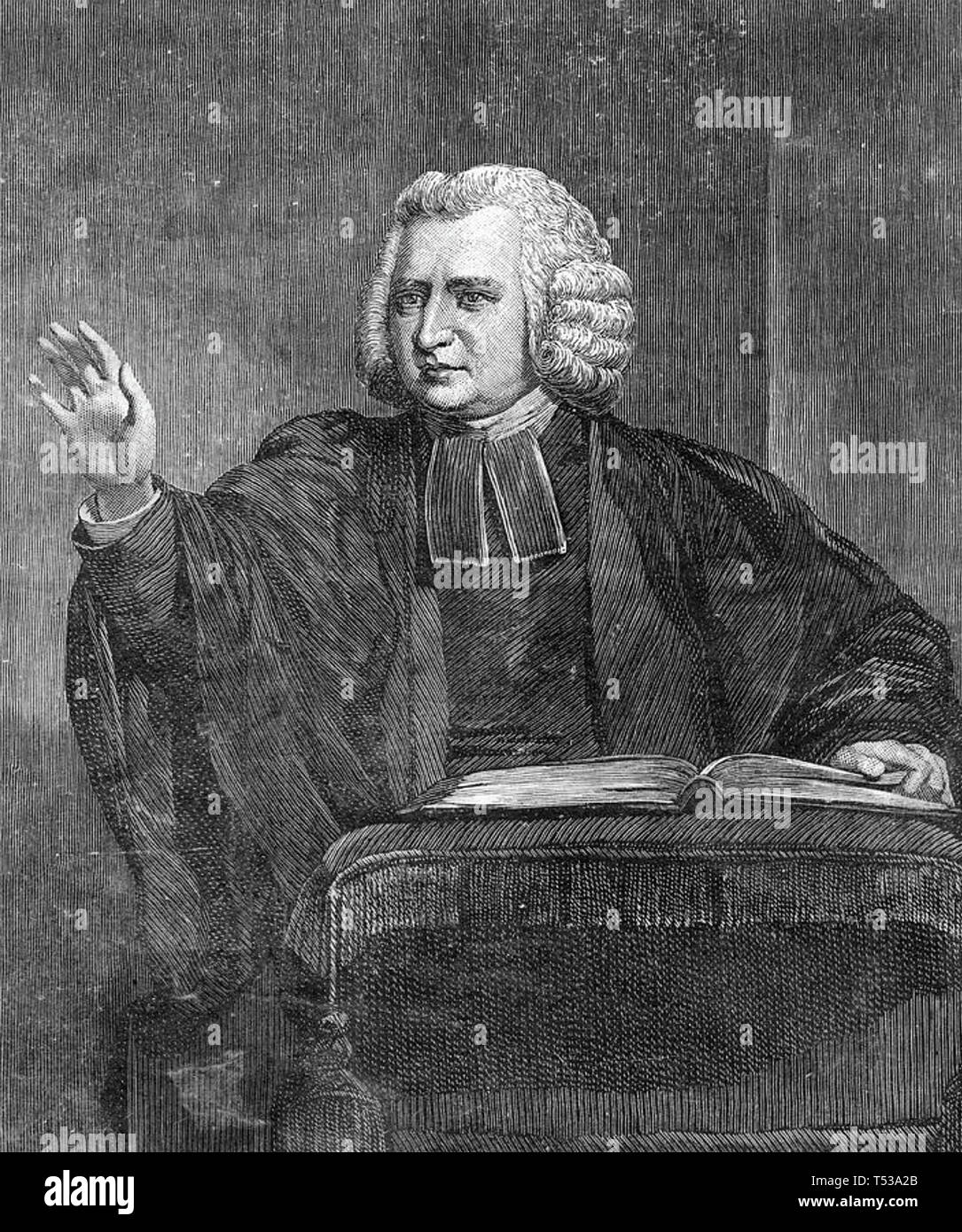 CHARLES Wesley (1707-1788) English leader et compositeur de l'hymne Méthodiste Banque D'Images